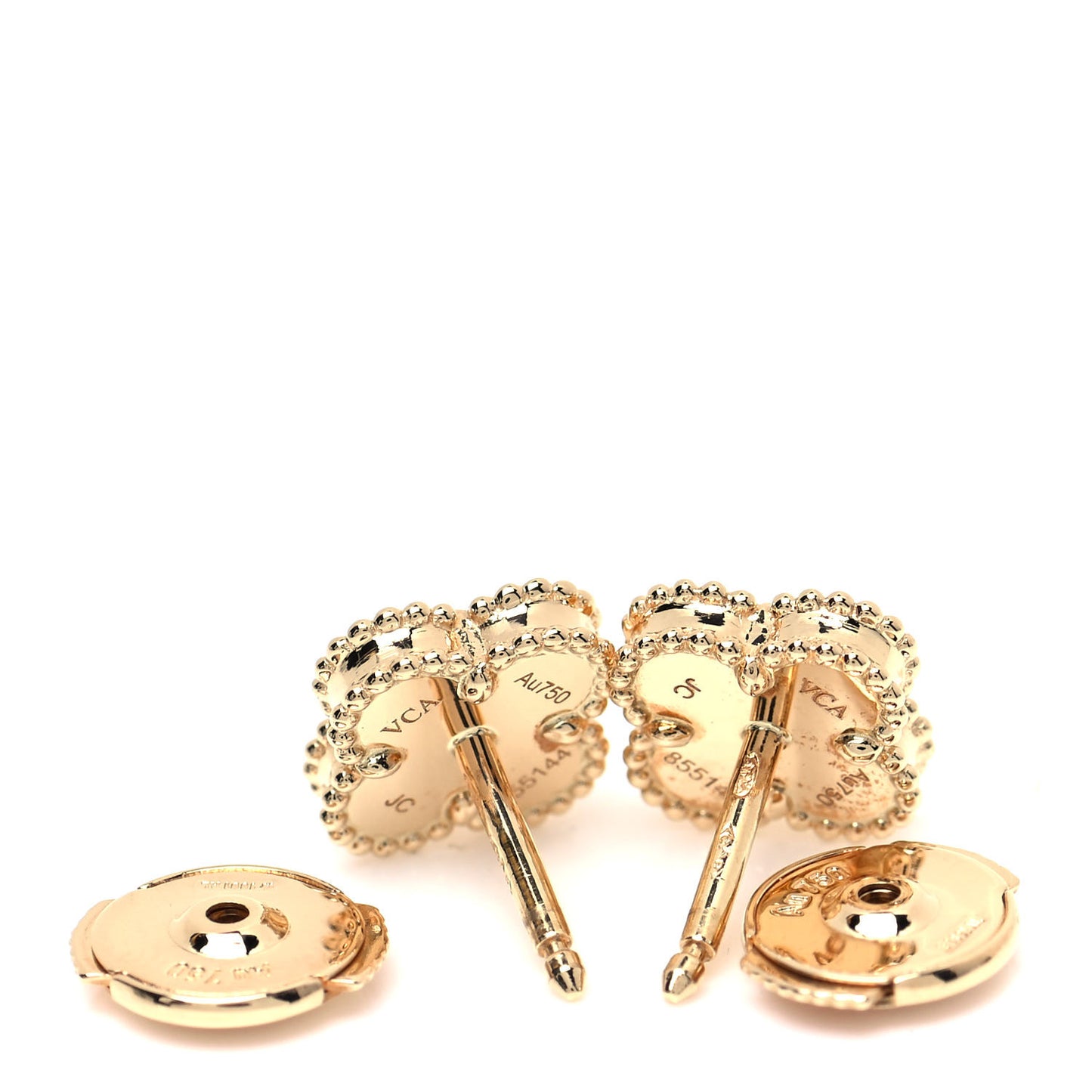 18K Yellow Gold Black Onyx Sweet Alhambra Earrings