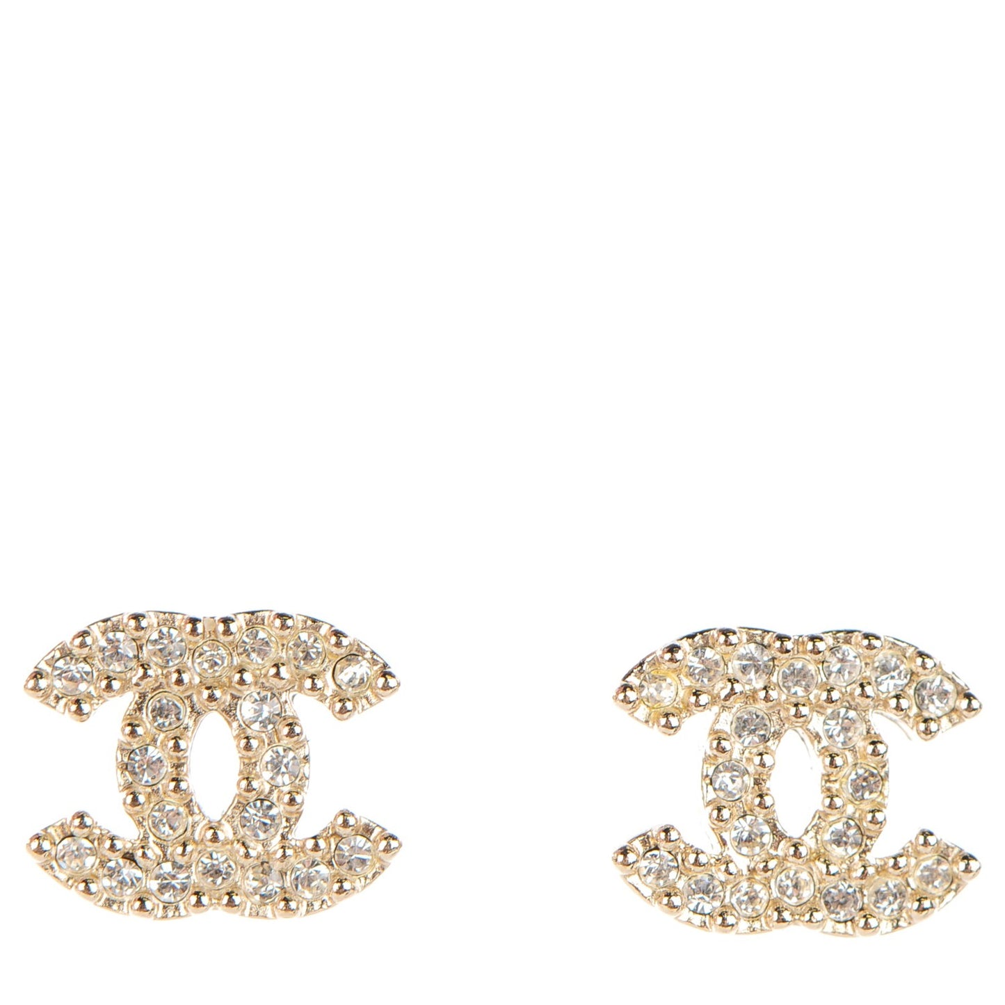 Crystal Timeless CC Earrings Gold