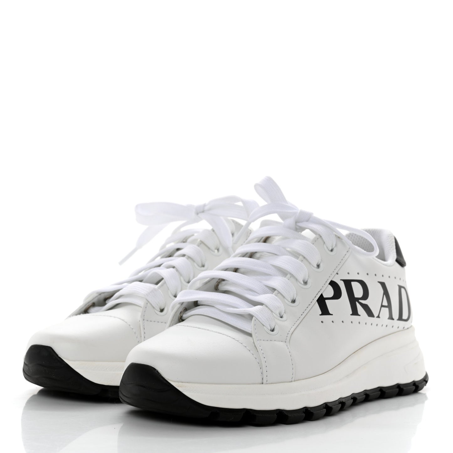 Nylon Gabardine Logo Sneakers 36 White