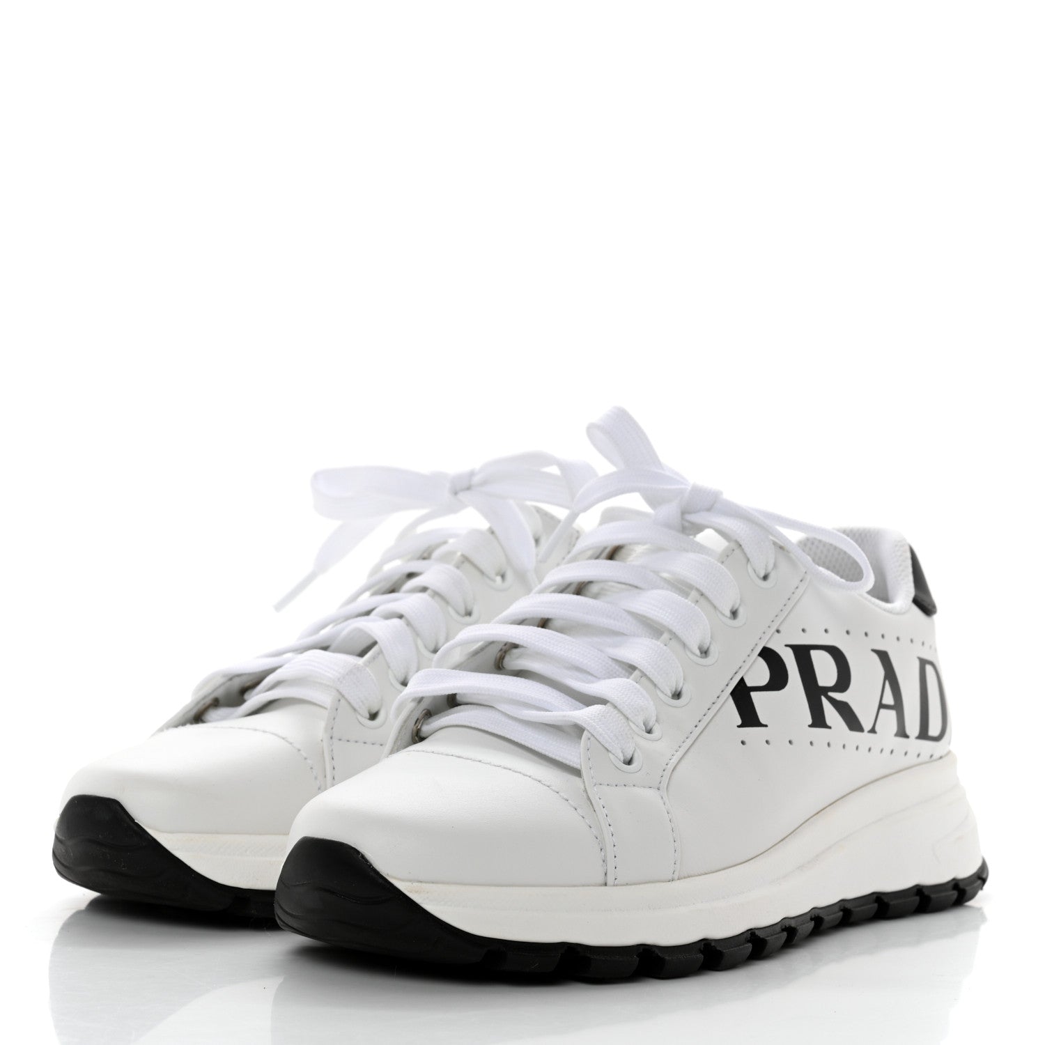 Prada Nylon Gabardine Logo Sneakers 36 White 3 of 9