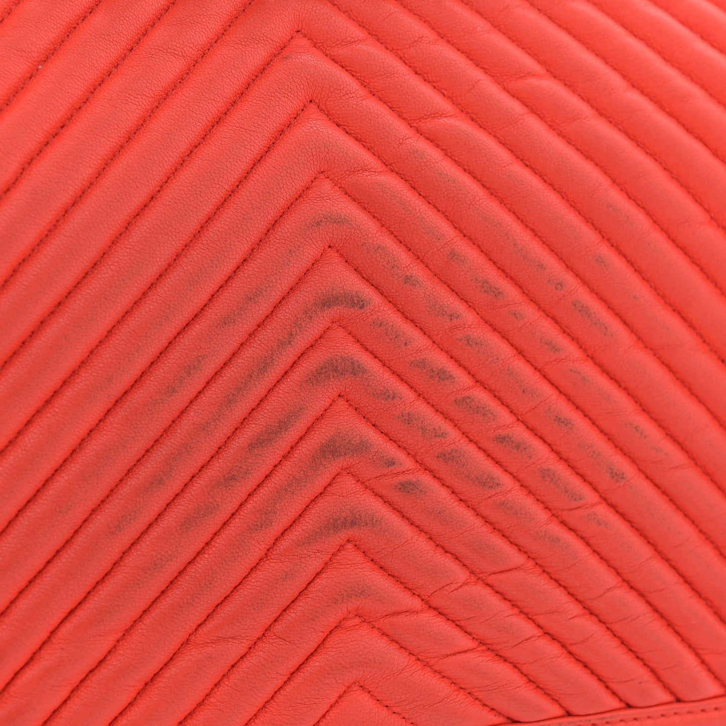 Calfskin Chevron Quilted New Medium Boy Flap Orange