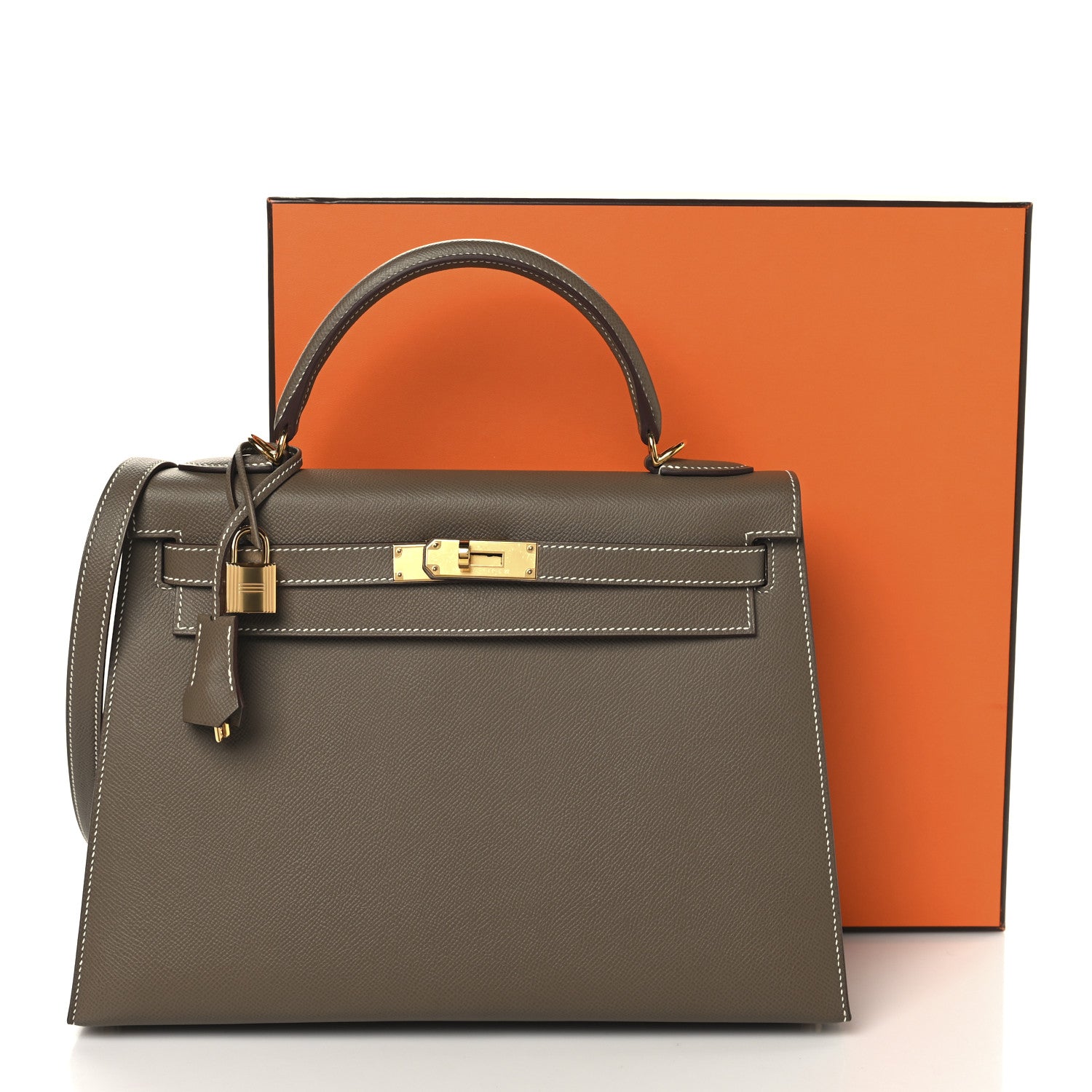 Hermes Epsom Kelly Sellier 32 Etoupe 13 of 13