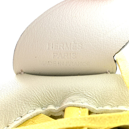 Hermes Milo Lambskin Grigri Rodeo Pegase Horse Bag Charm PM Vert Fizz Lime White 3 of 6