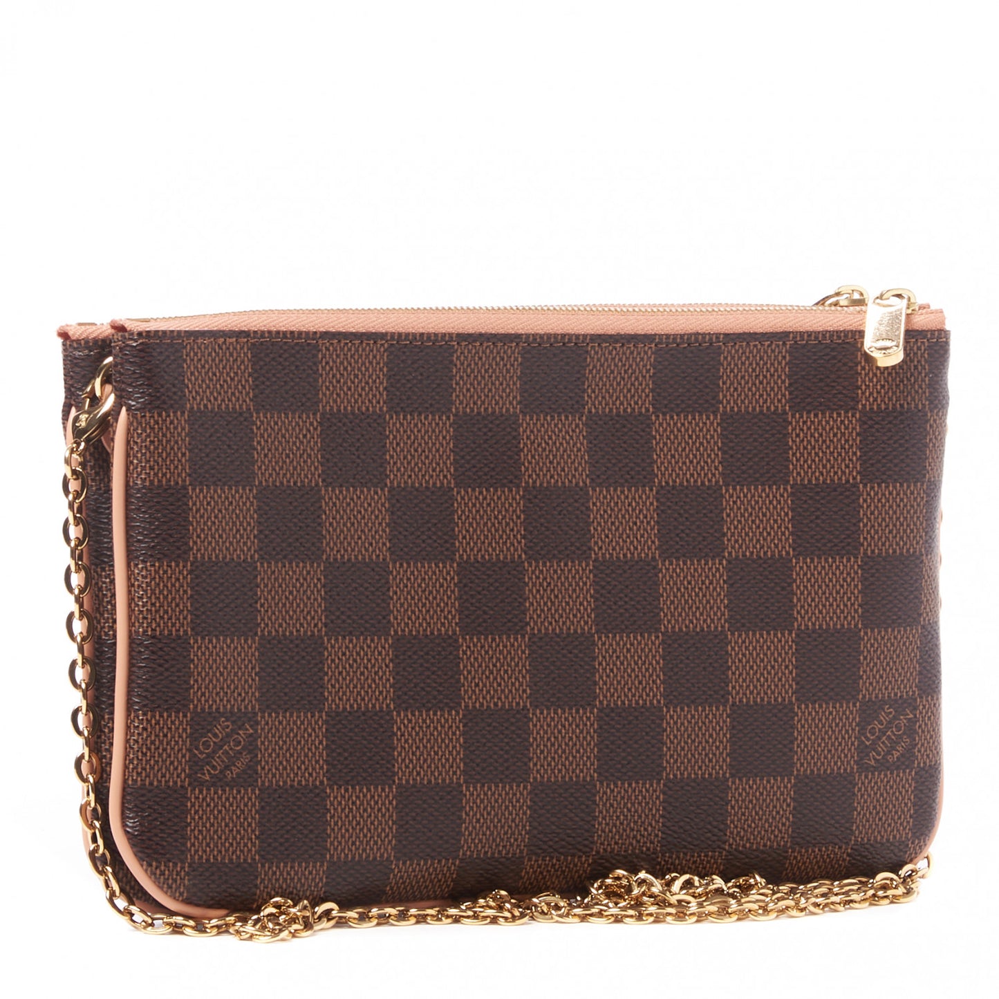 Damier Ebene Double Zip Pochette