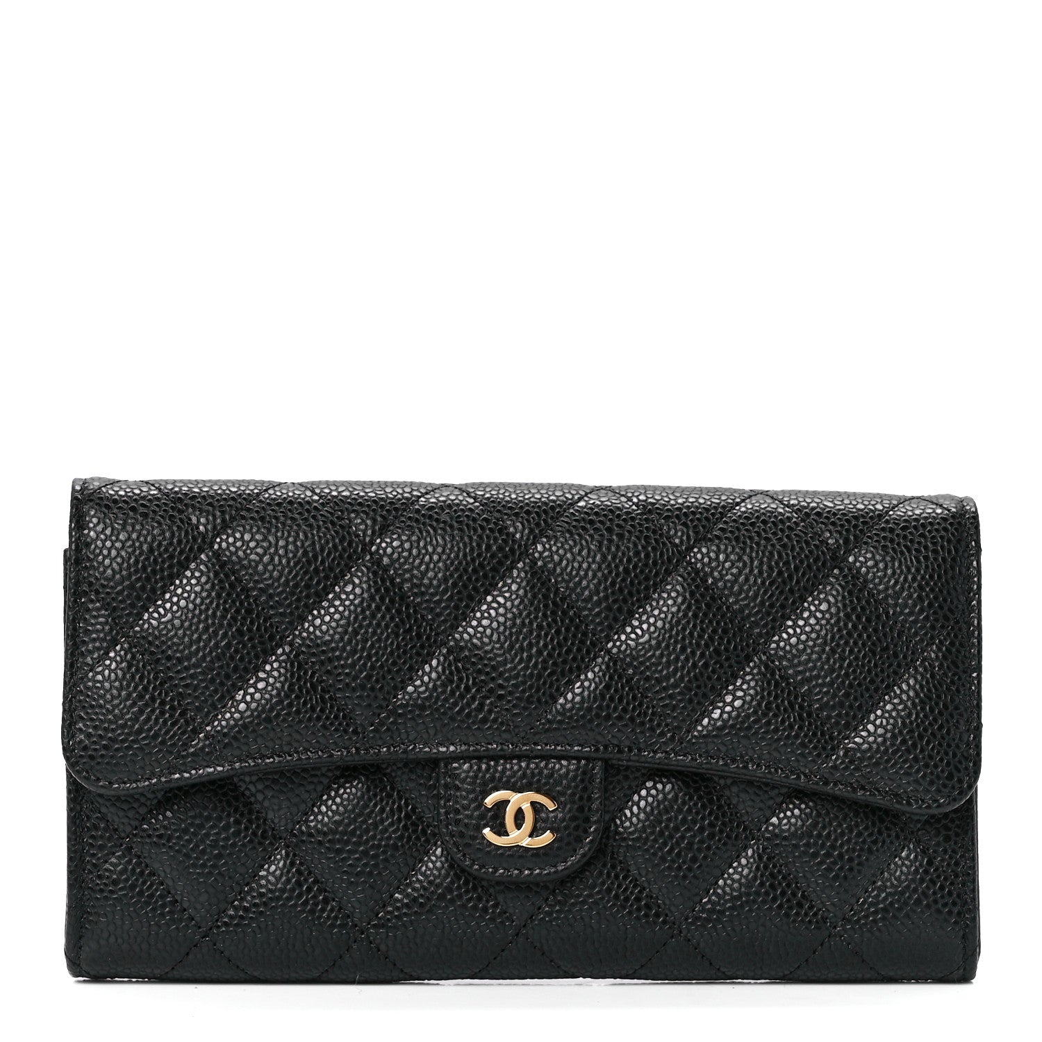 Chanel Caviar Quilted Large Flap Wallet Black 1 of 13