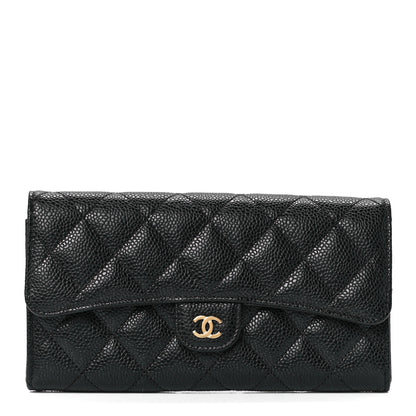 Chanel Caviar Quilted Large Flap Wallet Black 1 of 13