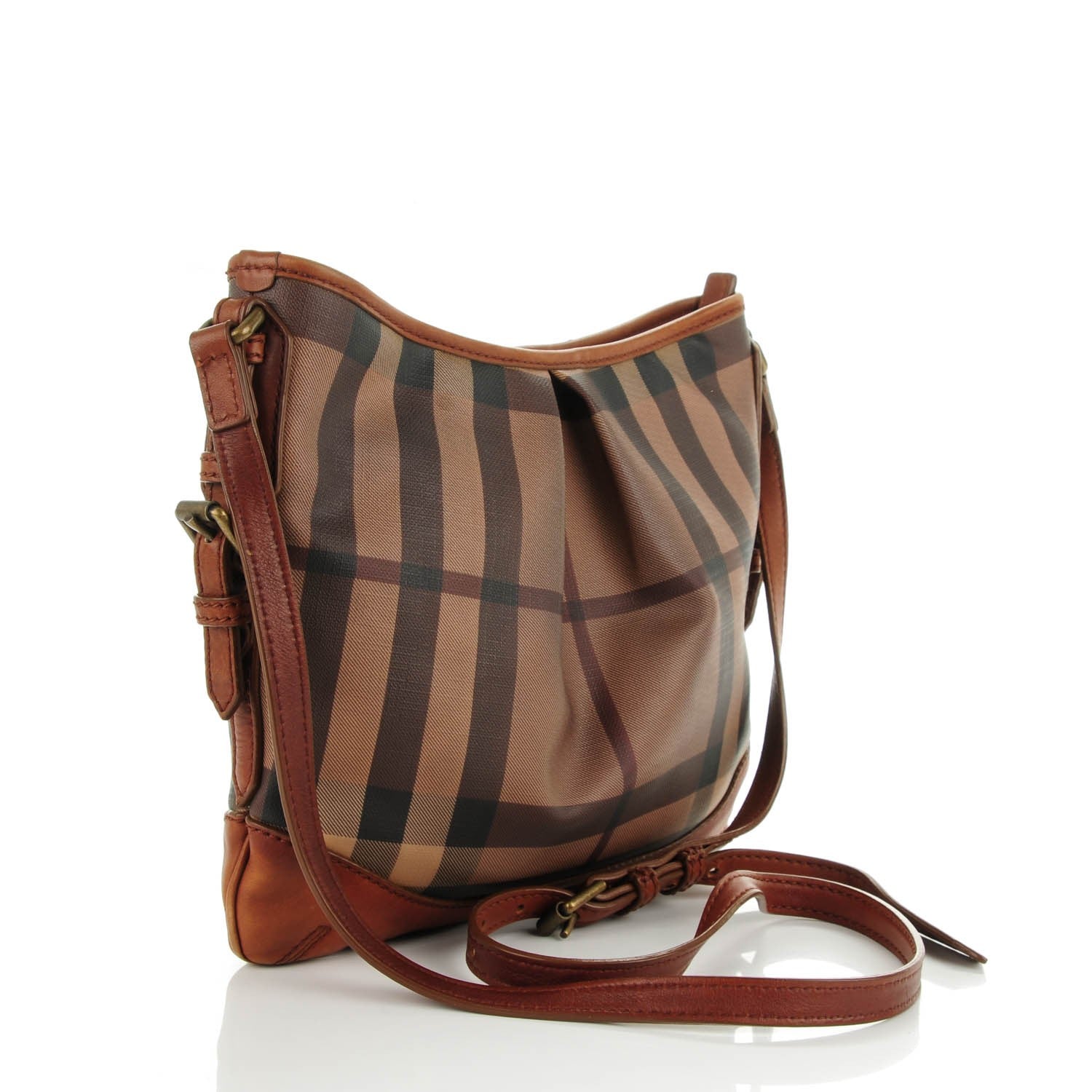 Burberry Smoked Check Hartham Shoulder Bag Brown 3 of 10