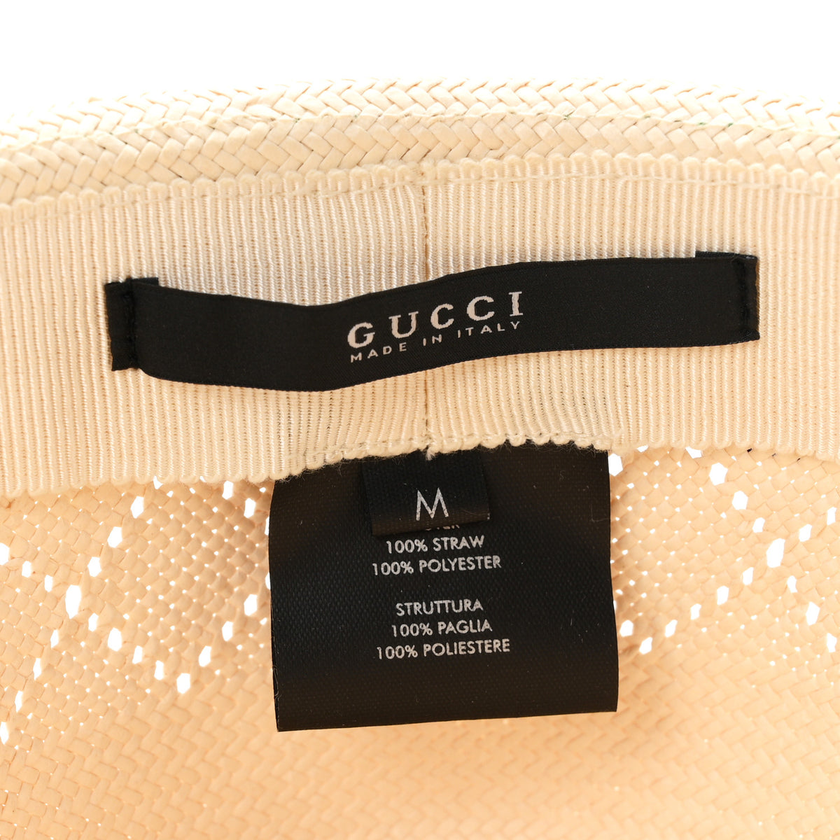 Gucci Straw Web Fedora Hat M Blue Green 8 of 8