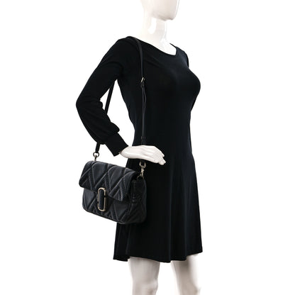 Marc Jacobs Lambskin Quilted J Marc Large Shoulder Bag Black 2 of 8