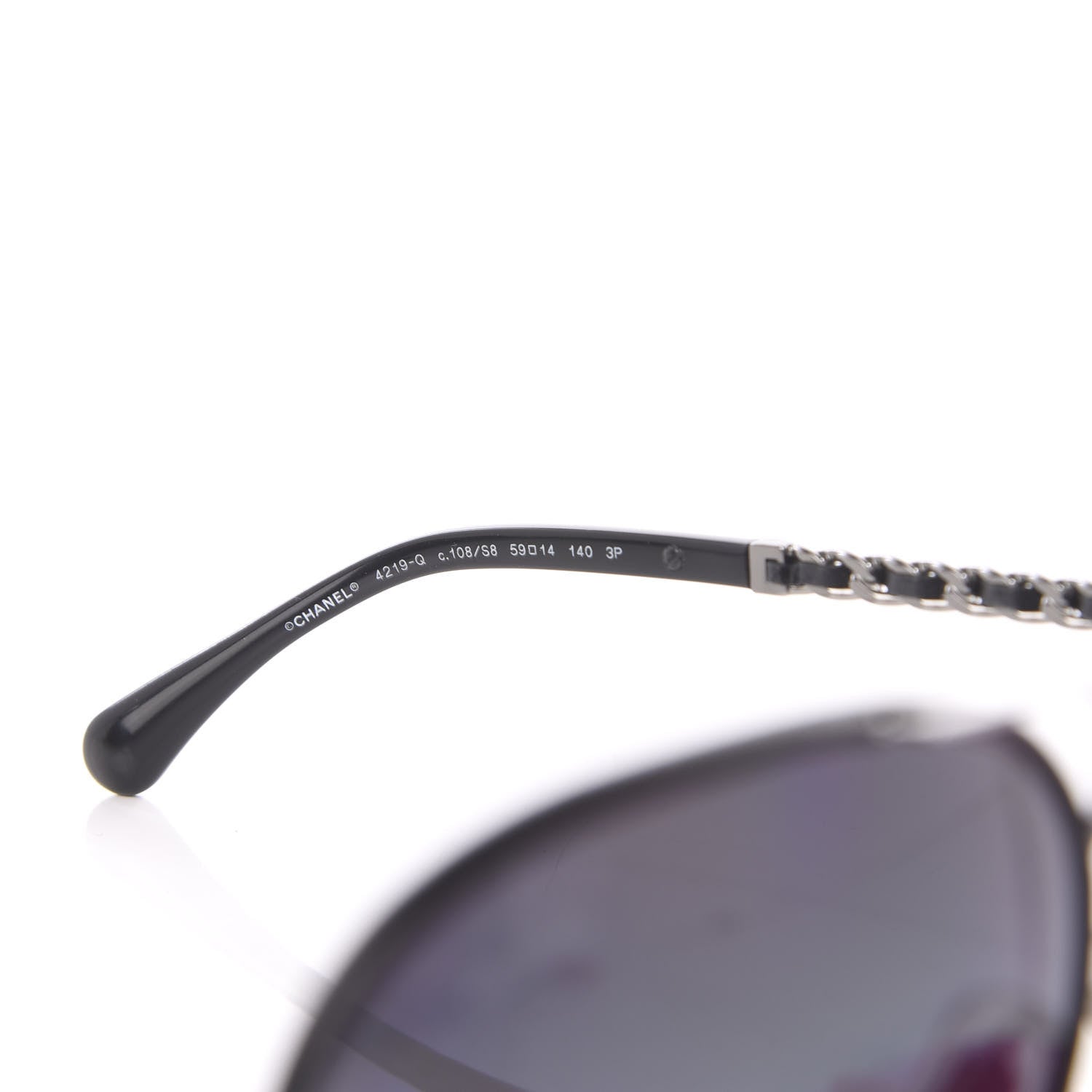 Chanel Polarized Pilot Winter Sunglasses 4219-Q Black 7 of 8