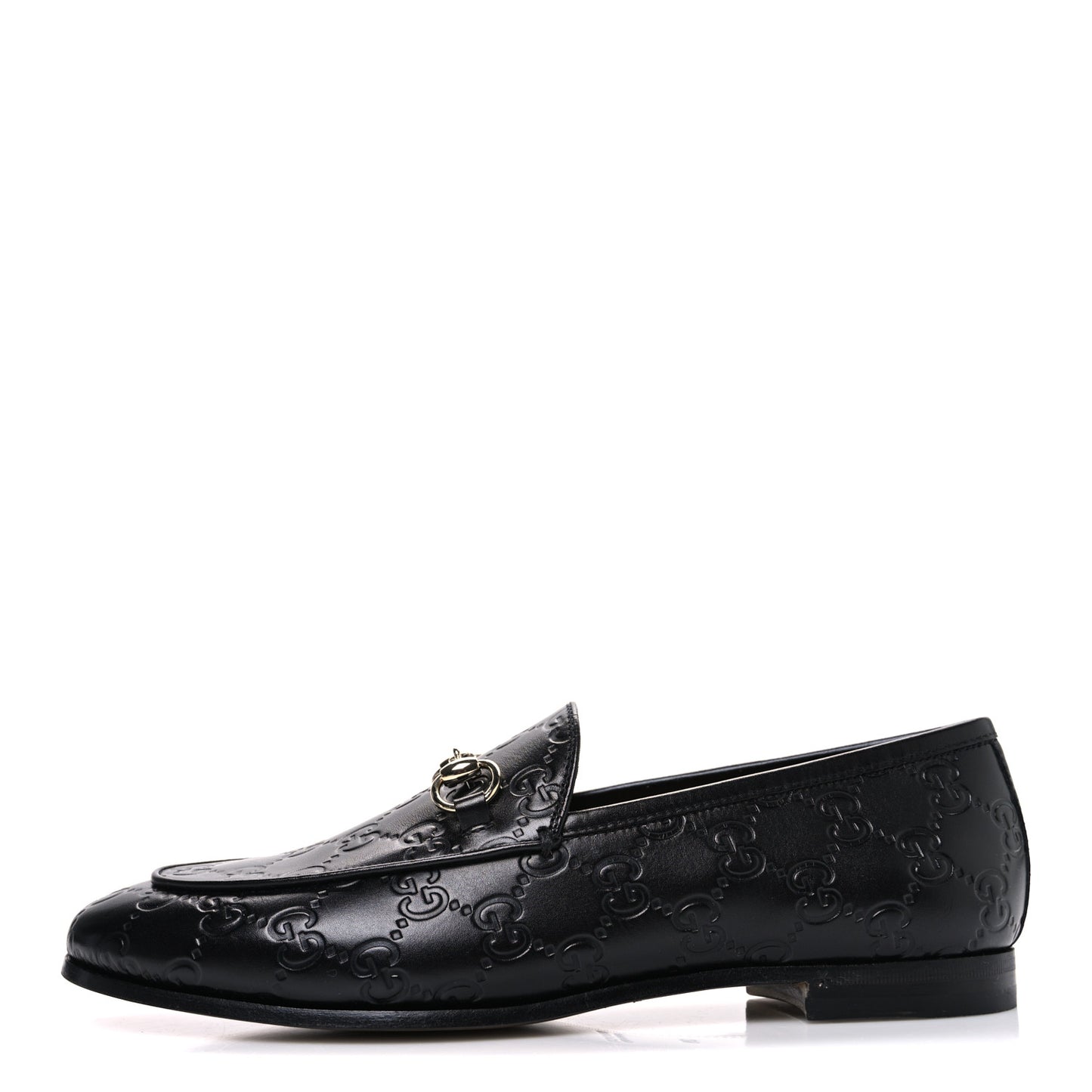 Betis Glamour Calfskin Guccissima Womens Jordaan Loafers 38 Black