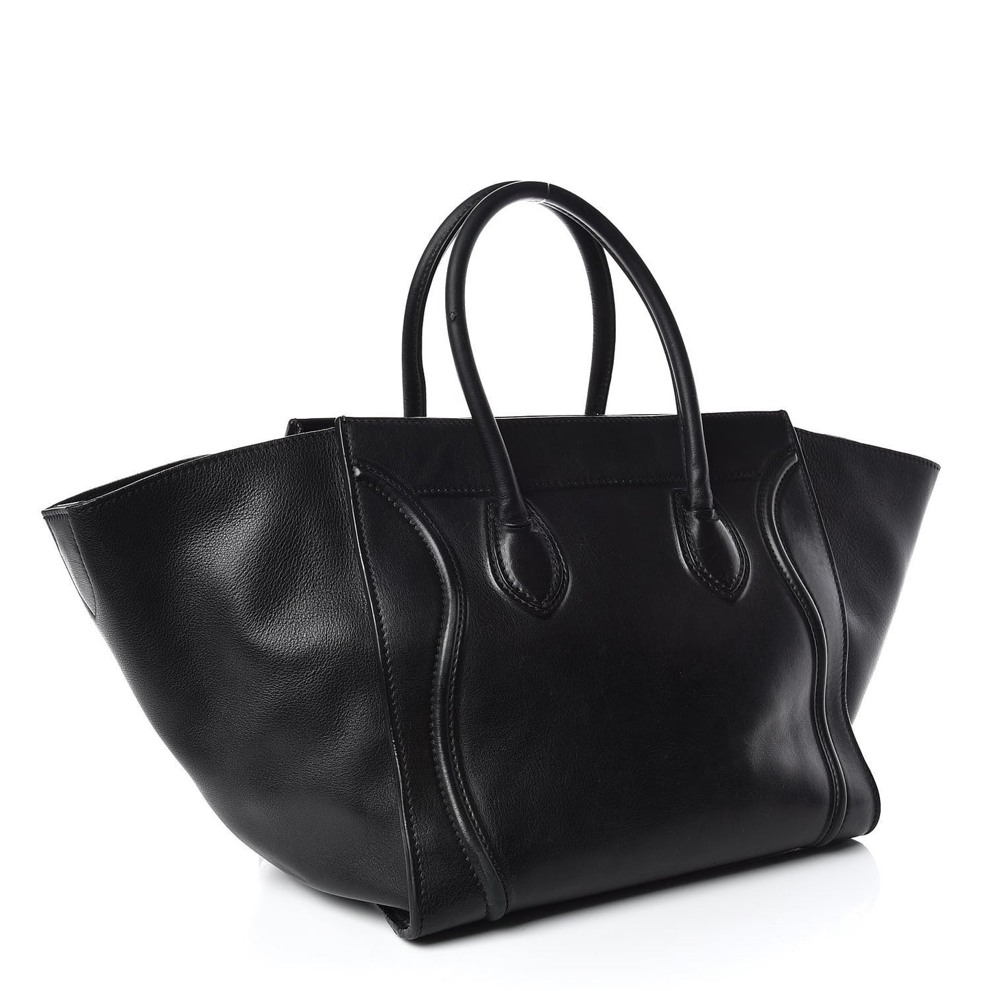 Smooth Calfskin Medium Phantom Luggage Black