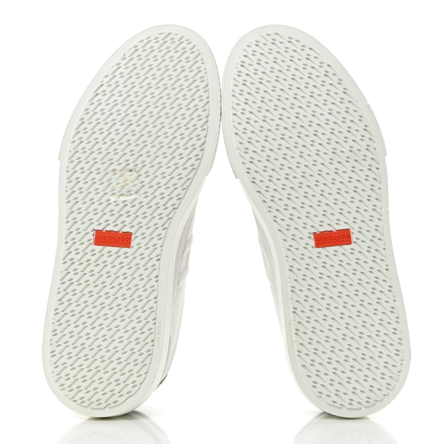 Shiny Lizard Calfskin Deep Sneakers 38 White Vert Jade