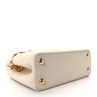 Louis Vuitton Taurillon Mother of Pearl Flowers Capucines BB Creme Nacre 4 of 11