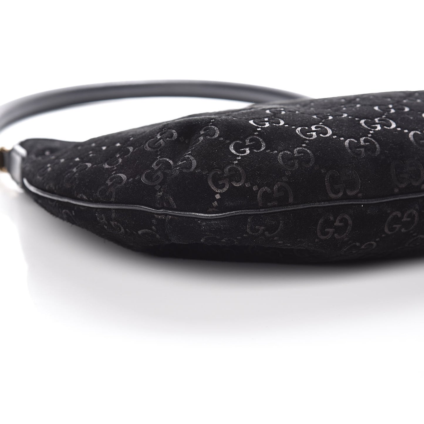 Suede Guccissima Monogram Hobo Black