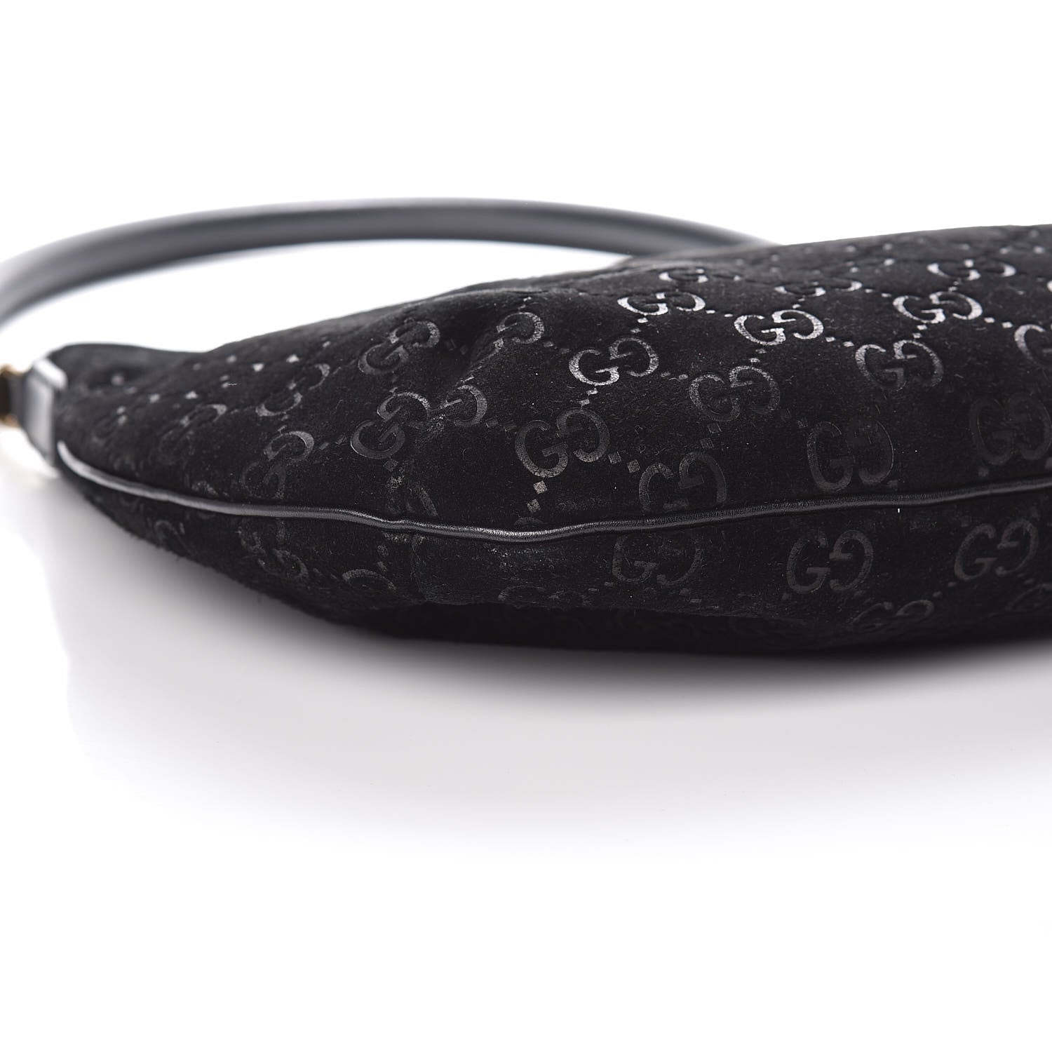 Gucci Suede Guccissima Monogram Hobo Black 5 of 9
