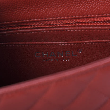 Chanel Caviar Quilted Mini Square Flap Red 8 of 9