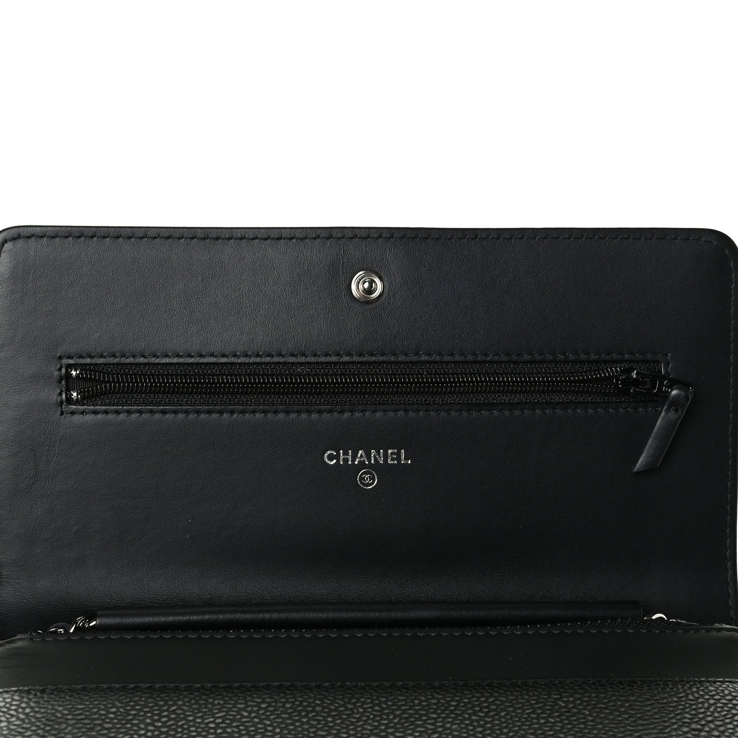 Chanel Caviar Timeless CC Wallet On Chain WOC Black 5 of 6