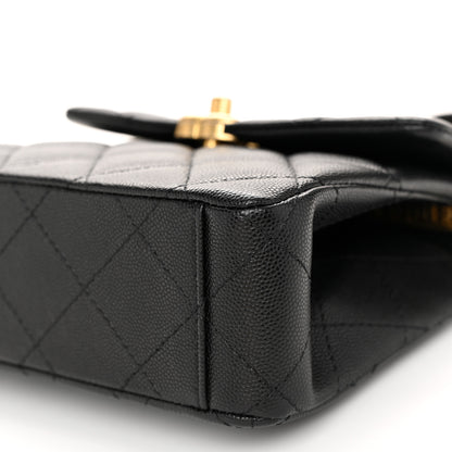 Chanel Caviar Quilted 31 Rue Cambon Mini Top Handle Flap Black 10 of 11