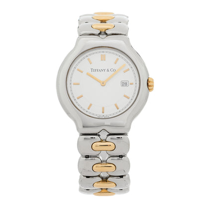 Tiffany Stainless Steel 18K Yellow Gold 34mm Tesoro Quartz Watch 1 of 4