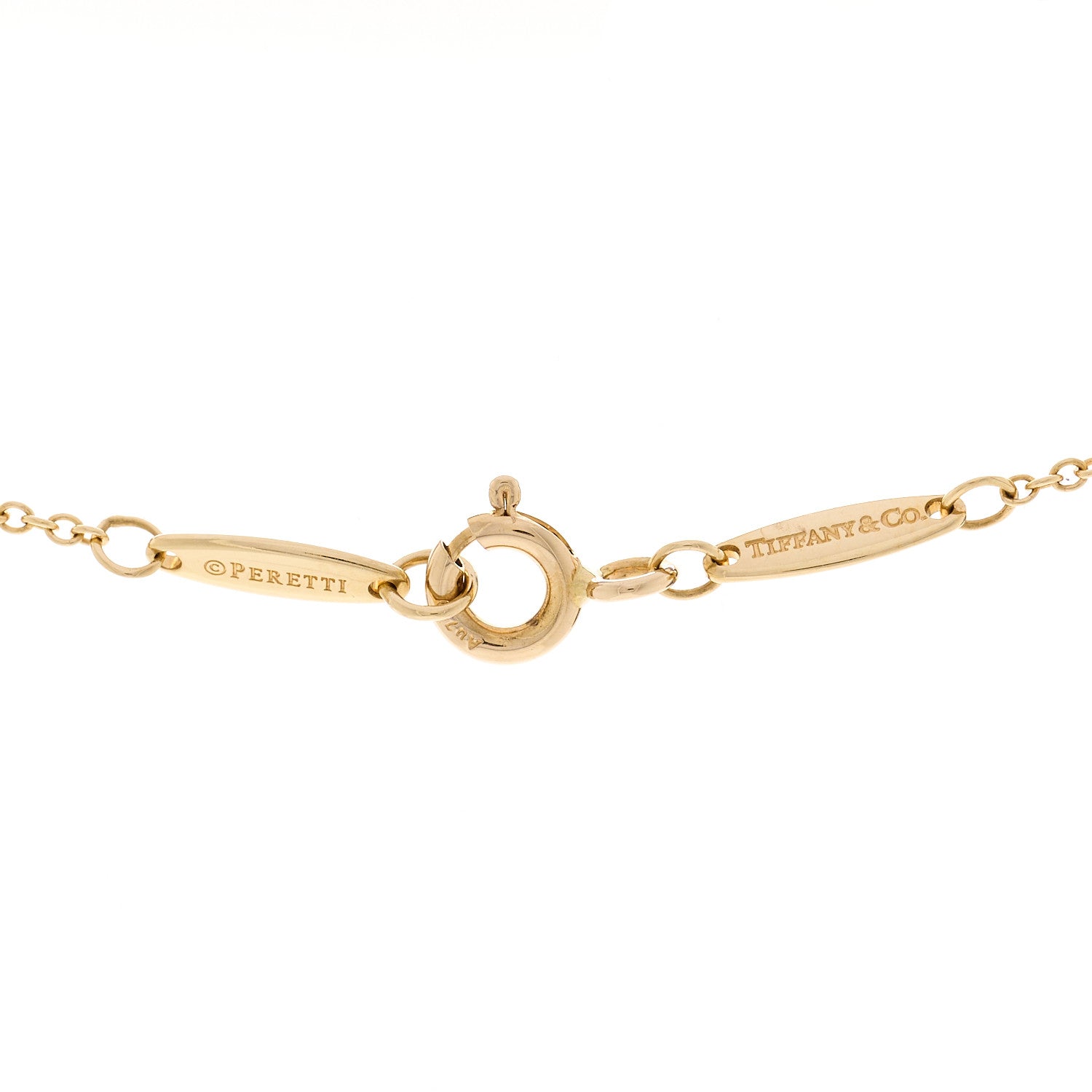 Tiffany 18K Yellow Gold Elsa Peretti Diamonds by the Yard 3 Station Necklace 4 of 5