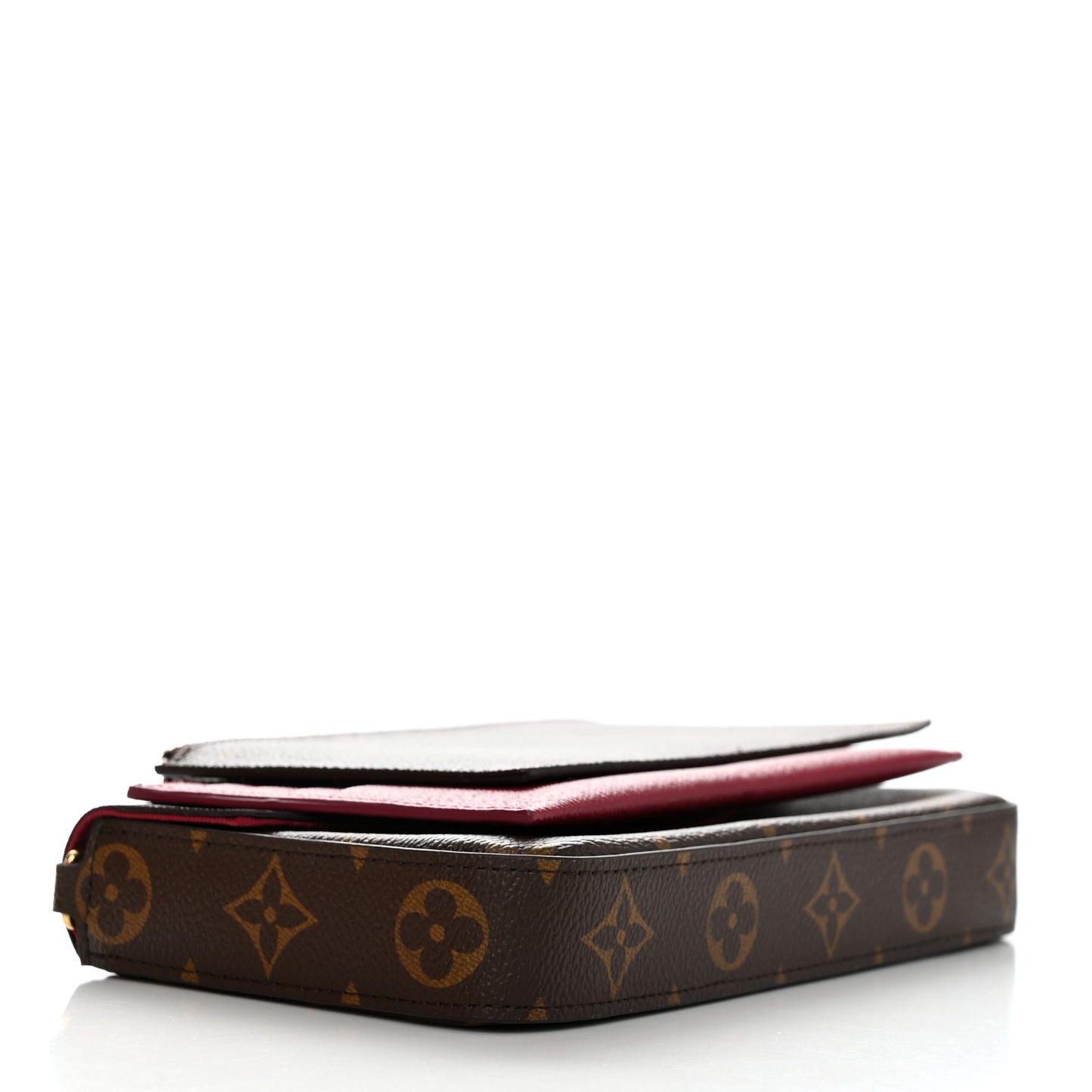 Monogram Pochette Felicie Chain Wallet Fuchsia