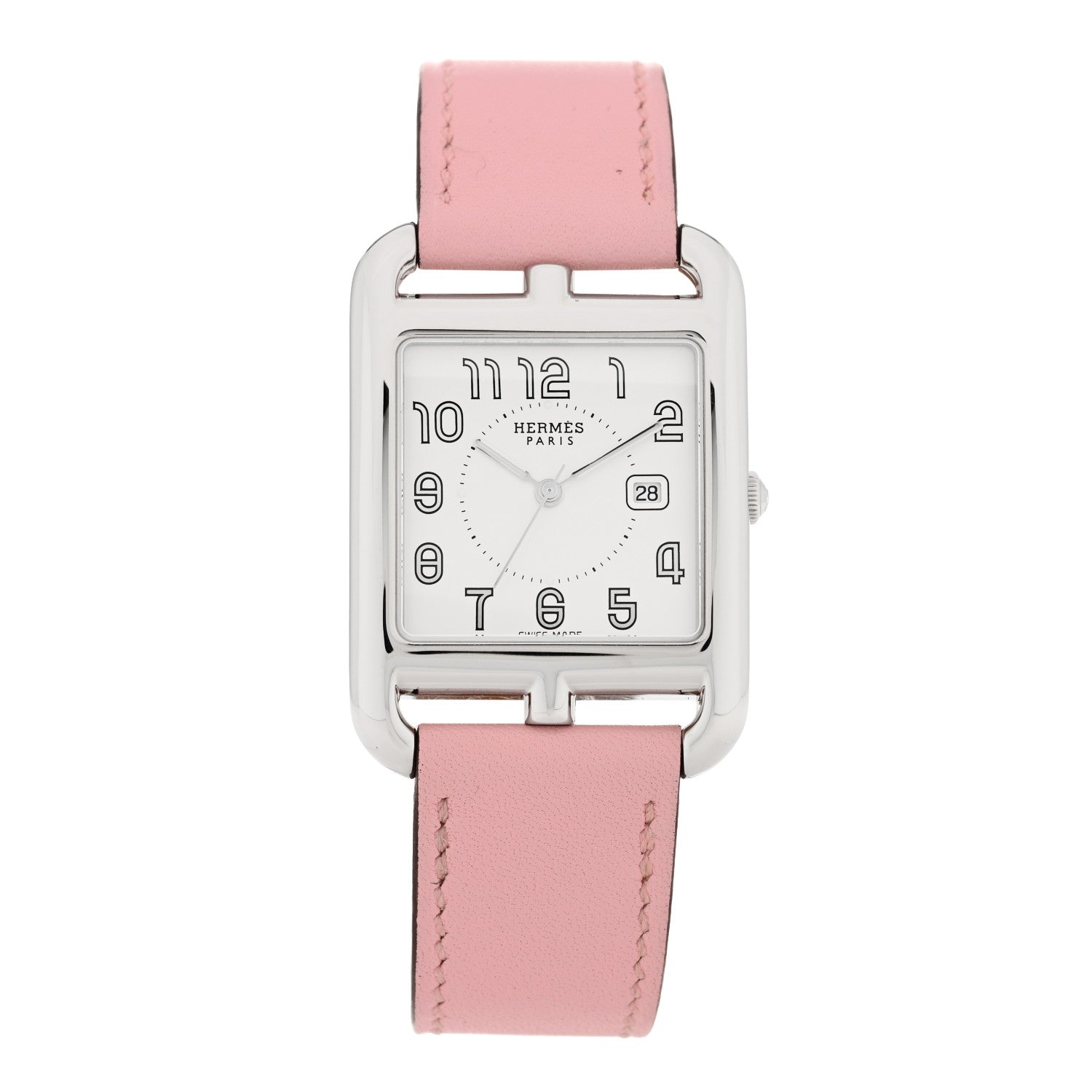 Hermes Stainless Steel Swift 29mm Cape Cod Quartz Watch Rose Sakura 1 of 5