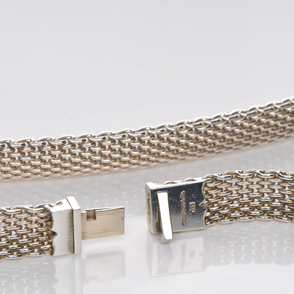 Tiffany Sterling Silver Somerset Mesh Necklace 4 of 6