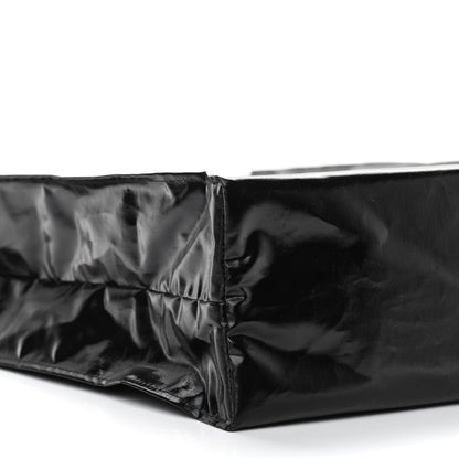 Gucci Patent Canvas Frame Logo Vertical Tote Black Crop 9 of 10