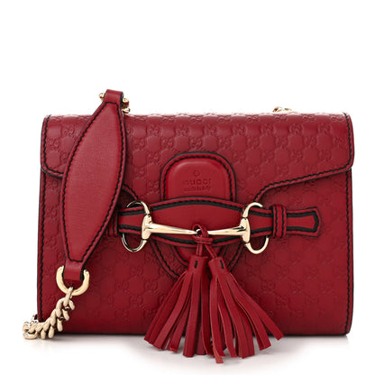 Gucci Soft Microguccissima Mini Emily Chain Shoulder Bag Rosso 1 of 10