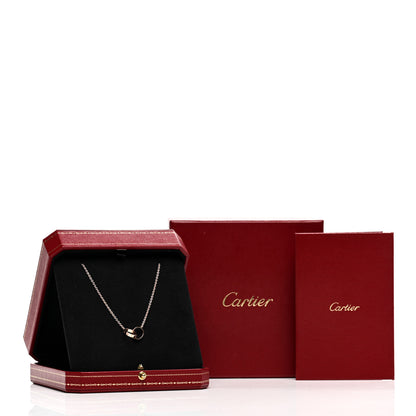 Cartier 18K White Gold 2 Diamond LOVE Necklace 6 of 6