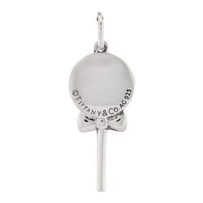 Tiffany Sterling Silver Enamel Lollipop Charm Blue White 3 of 3