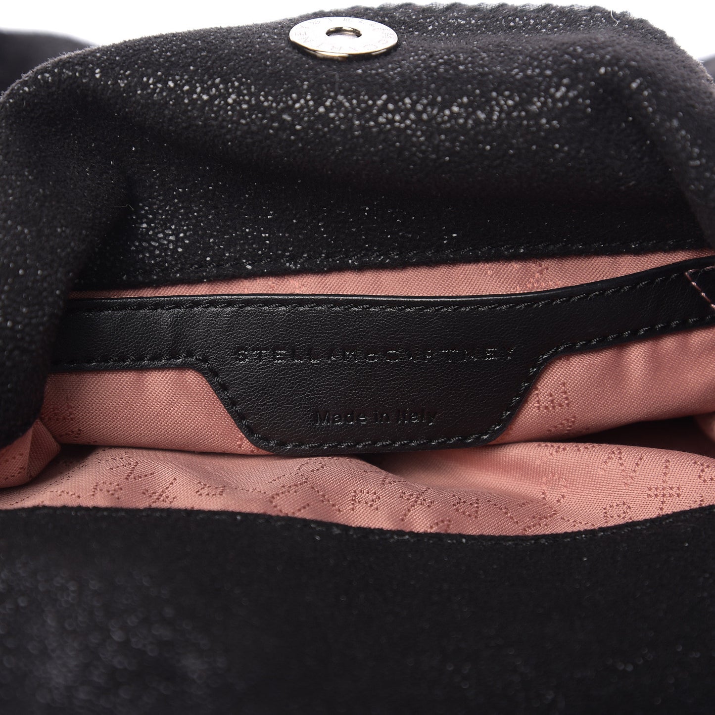 Shaggy Deer Mini Falabella Fold Over Tote Black