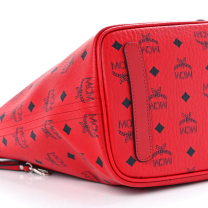 MCM Visetos Medium Liz Reversible Shopper Tote Ruby Red 11 of 15