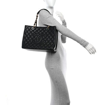 Chanel Caviar Quilted Grand Shopping Tote GST Black 2 of 10
