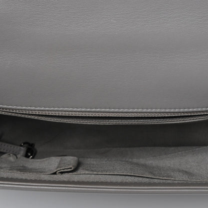 Chanel Calfskin Ombre Quilted Large Boy Flap Grey Beige 5 of 7