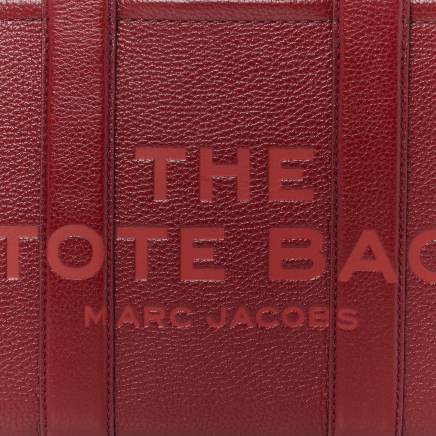 Marc Jacobs Grained Calfskin Small The Tote Bag Cherry 9 of 11