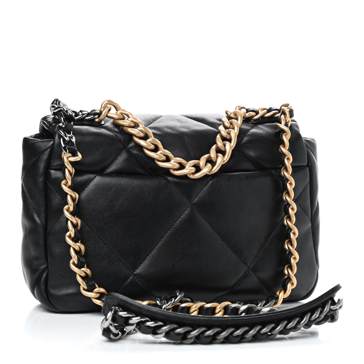 Chanel Lambskin Quilted Medium Chanel 19 Flap Black 3 of 9