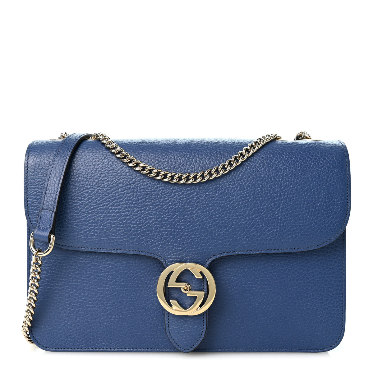 Gucci Dollar Calfskin Interlocking G Shoulder Bag Caspian 1 of 10