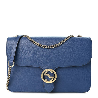 Gucci Dollar Calfskin Interlocking G Shoulder Bag Caspian 1 of 10