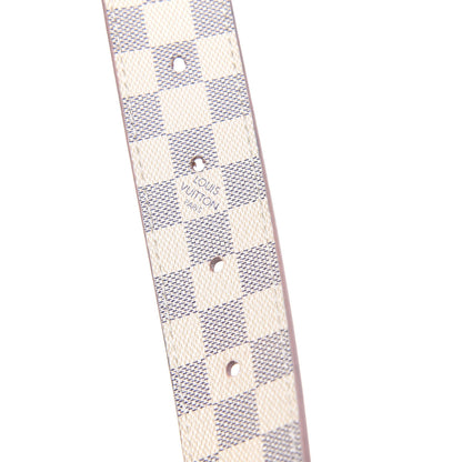 Louis Vuitton Damier Azur LV Initiales 32mm Belt 80 32 Rose Ballerine 5 of 5