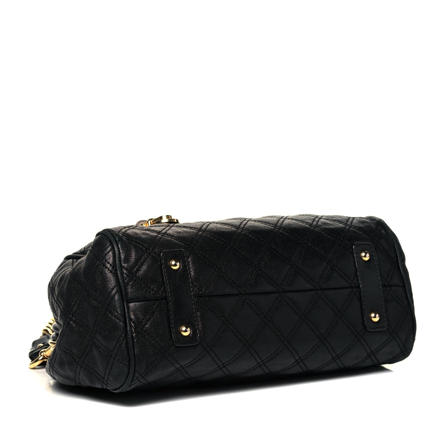 Marc Jacobs Lambskin Quilted Mini Colorblock Manhattan Stam Black Concrete 3 of 9