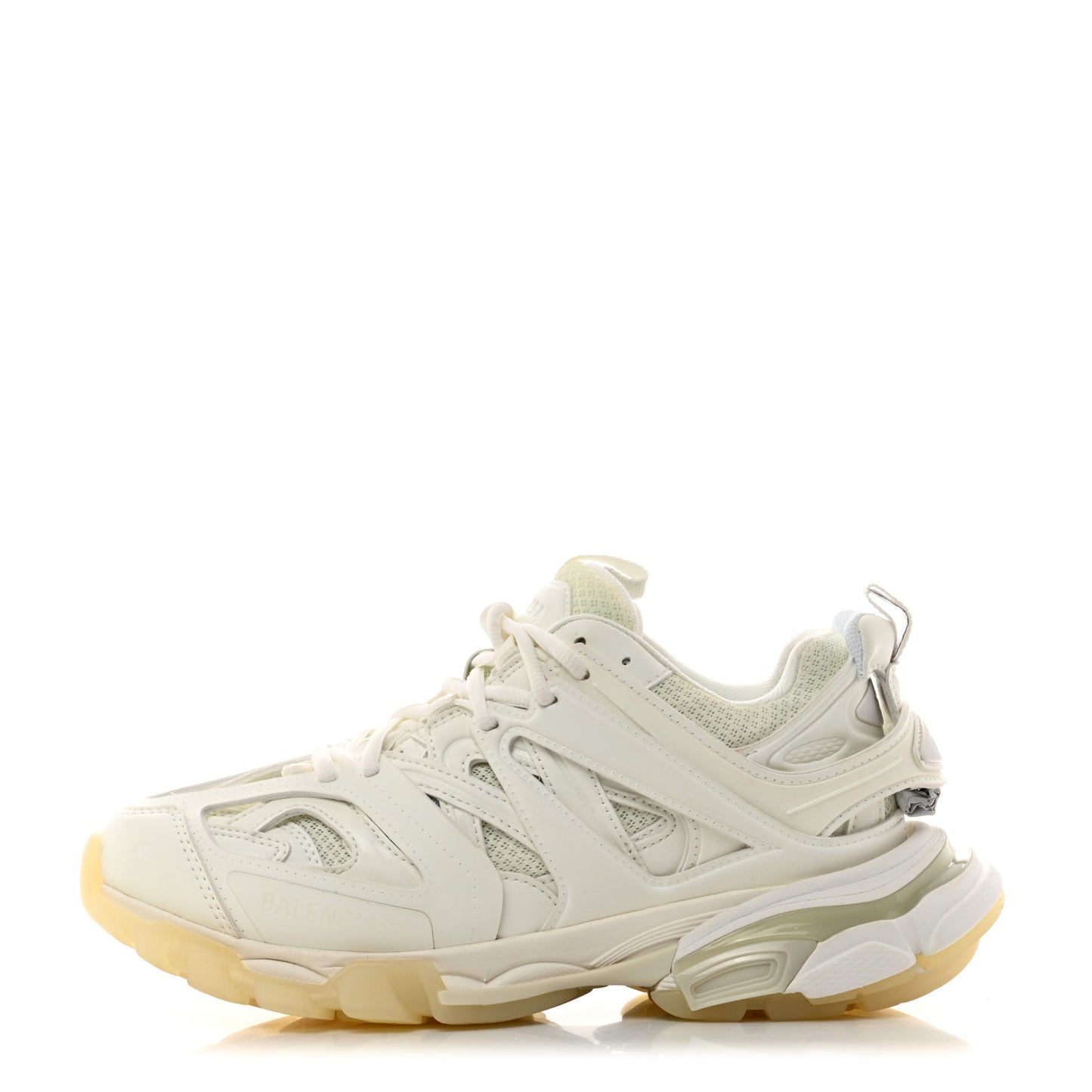 Mesh Nubuck Effect Fabric Glow in the Dark Womens Track Sneakers 39 White