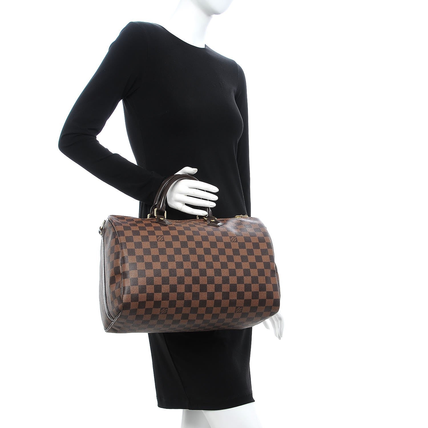 Louis Vuitton Damier Ebene Speedy Bandouliere 35 3 of 15