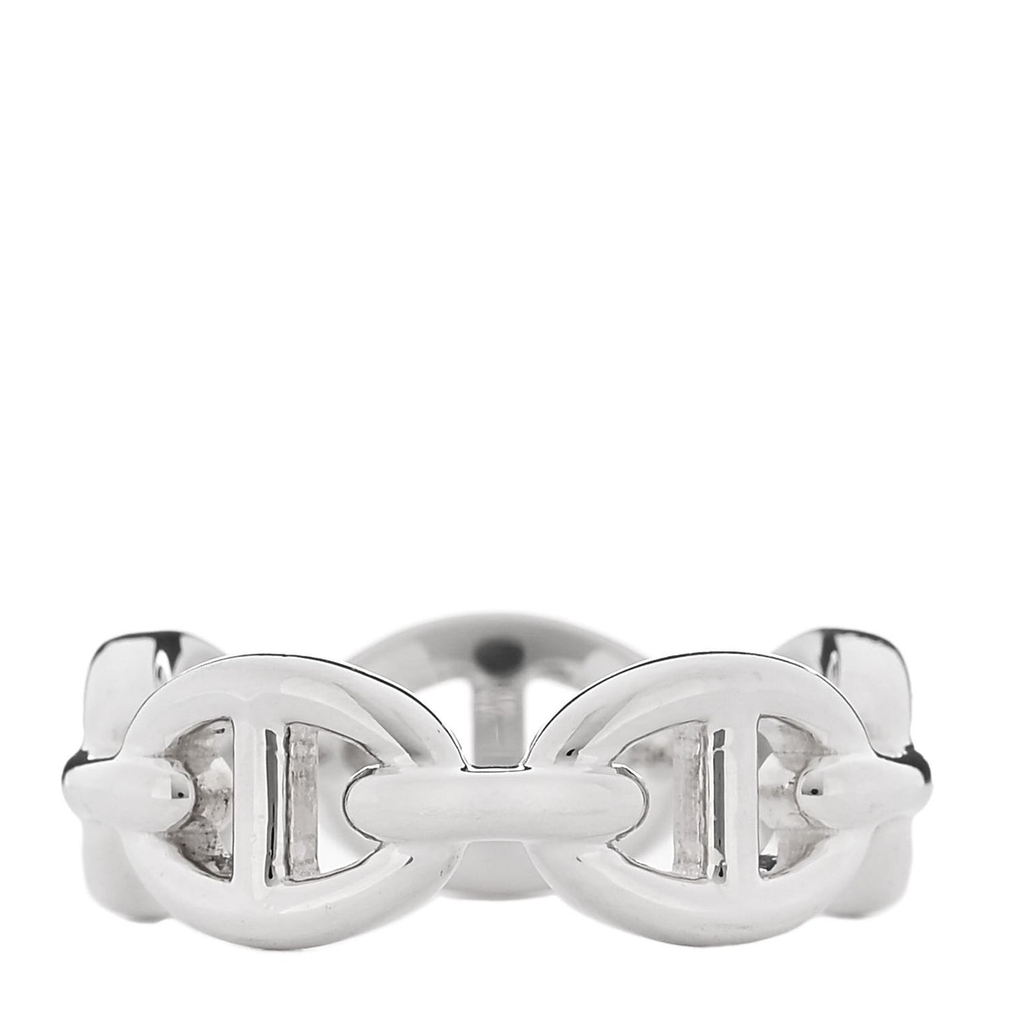 Sterling Silver PM Chaine d'Ancre Enchainee Band Ring 52 6