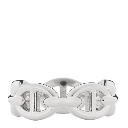 Hermes Sterling Silver PM Chaine d'Ancre Enchainee Band Ring 52 6 3 of 5