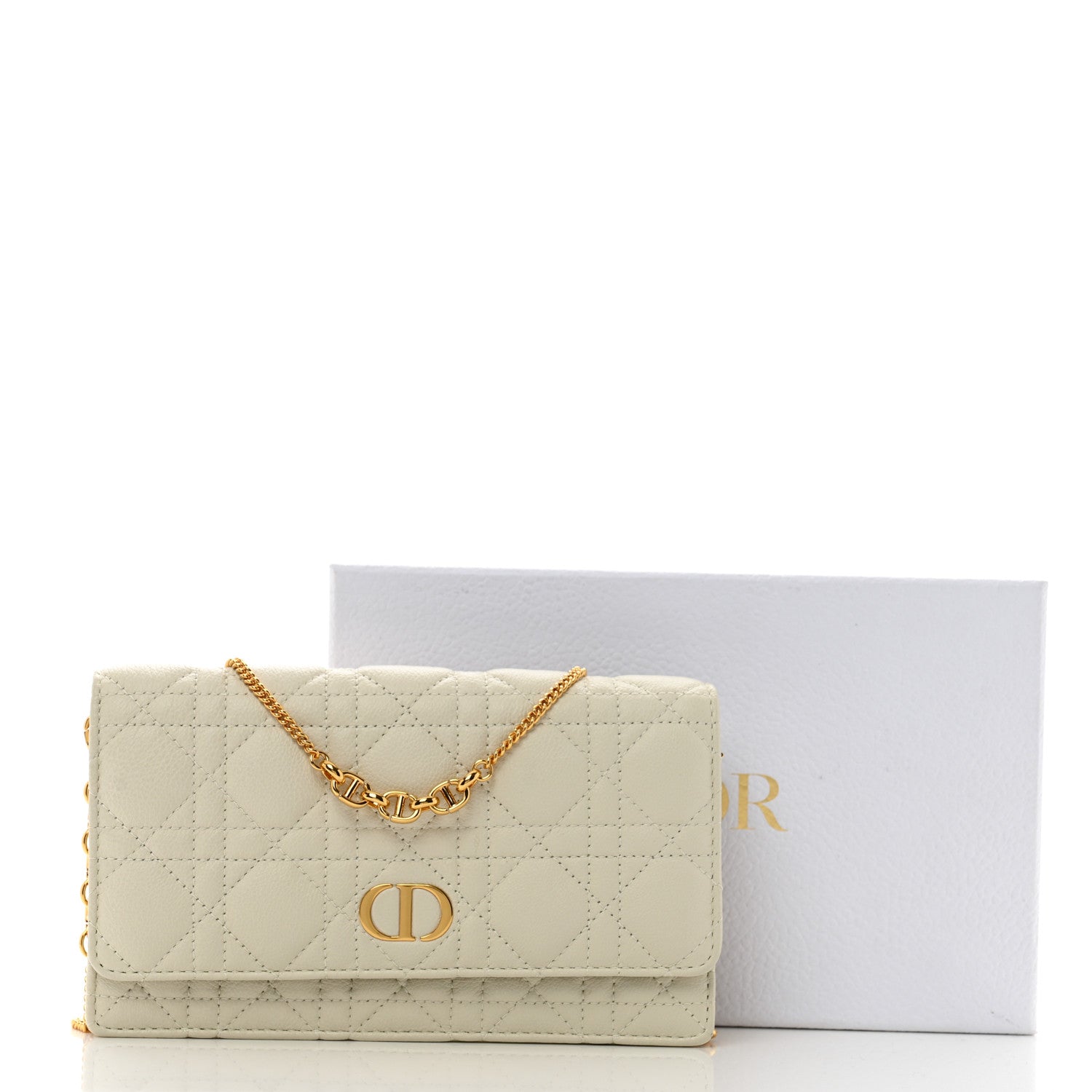 Christian Dior Supple Calfskin Caro Pouch with Chain Latte 12 of 12