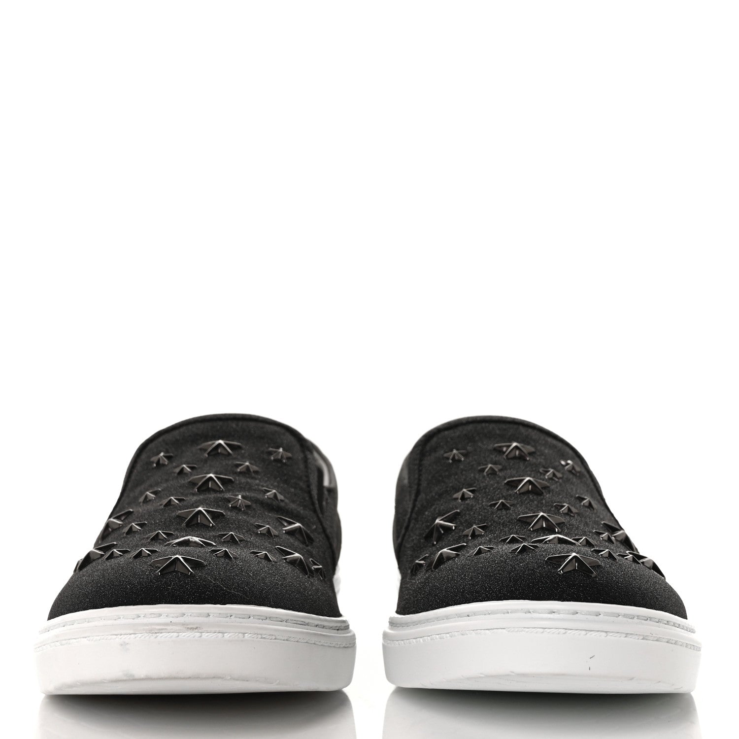 Jimmy Choo Fine Glitter Suede Mens Grove Sneakers 43 Black 2 of 8