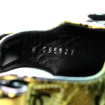 Chanel Laminated Lambskin Printed CC Dad Sandals 39 Multicolor 8 of 8
