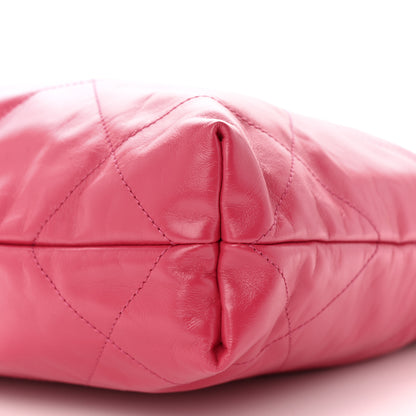 Chanel Shiny Calfskin Quilted Small Chanel 22 Fuchsia 11 of 11